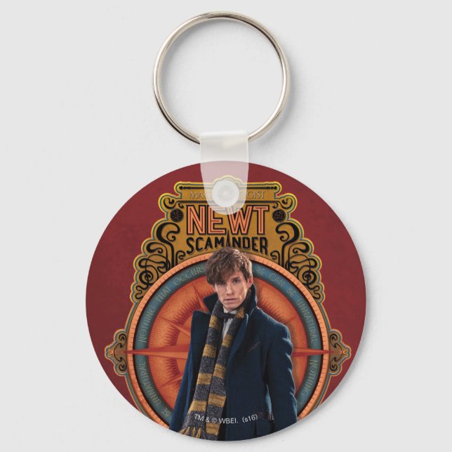 NEWT SCAMANDER™ Standing Art Nouveau Panel Key Ring (Front)