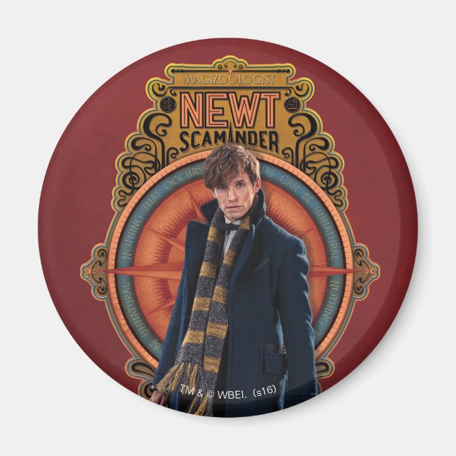 NEWT SCAMANDER™ Standing Art Nouveau Panel Magnet (Front)