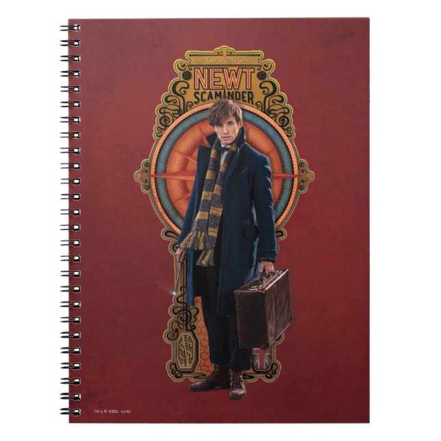 NEWT SCAMANDER™ Standing Art Nouveau Panel Notebook (Front)