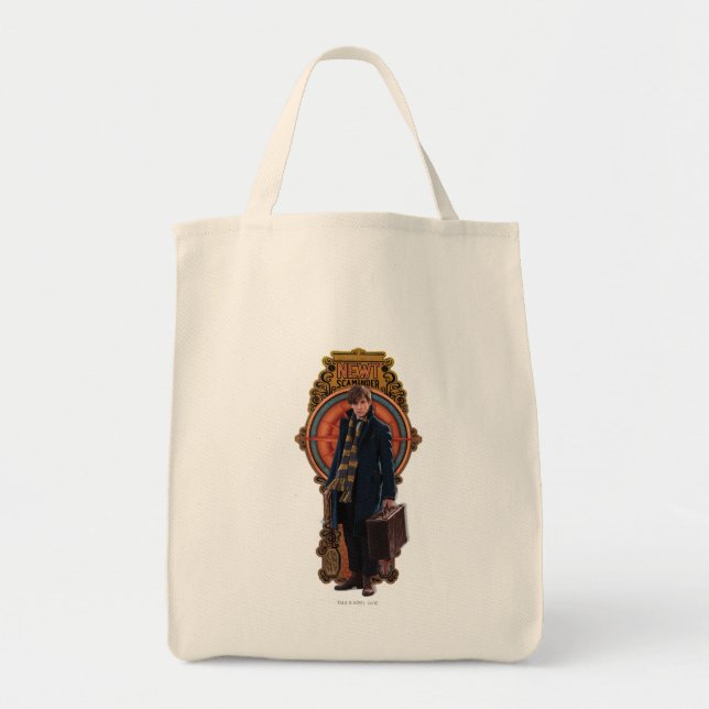 NEWT SCAMANDER™ Standing Art Nouveau Panel Tote Bag (Front)