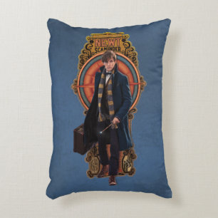 NEWT SCAMANDER™ Walking Art Nouveau Panel Decorative Cushion