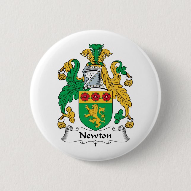Newton Family Crest 6 Cm Round Badge (Front)