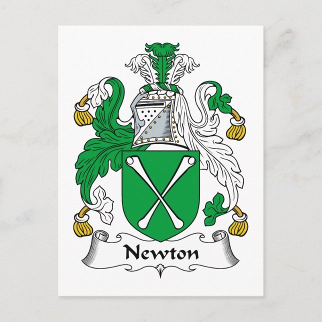 Newton Family Crest Postcard (Front)