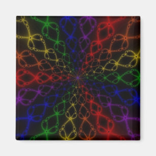 Newton Rainbow Rainbow Fractal Art Magnet