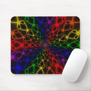 Newton Rainbow   Rainbow Fractal Art Mouse Pad