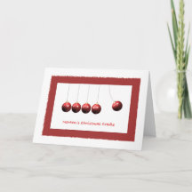 Newton's Christmas Cradle Holiday Greeting Card