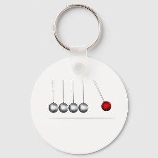 newtons cradle silver balls concept key ring