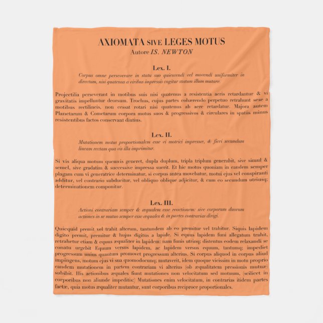 Newton's Laws of Motion fleece throw blanket-melon Blanket (Front)