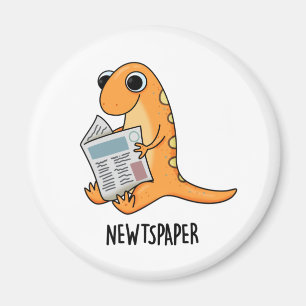 Newtspaper Funny Newt Pun Magnet