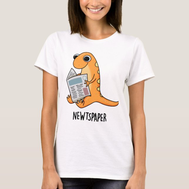Newtspaper Funny Newt Pun  T-Shirt (Front)