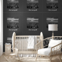 Newyork City Skyline Night Lights Grey Black White