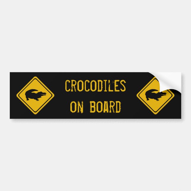 next 10 km crocodiles bumper sticker (Front)