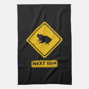 next 10 km frogs tea towel