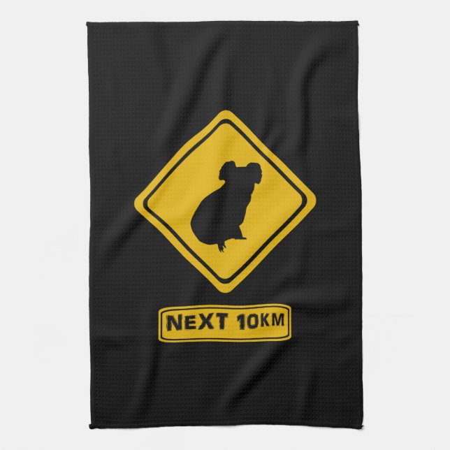 next 10 km koalas tea towel (Vertical)