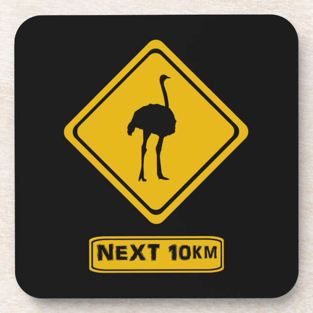 next 10 km ostriches coaster (Front)