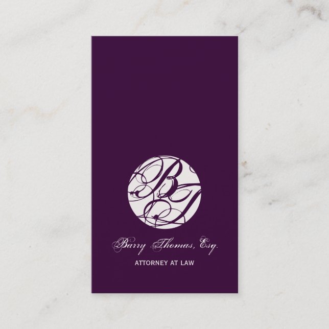 Next Appointment Cards, monogram business cards (Front)