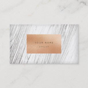 Next Appointment Peach Pastel Silver White Wood Card