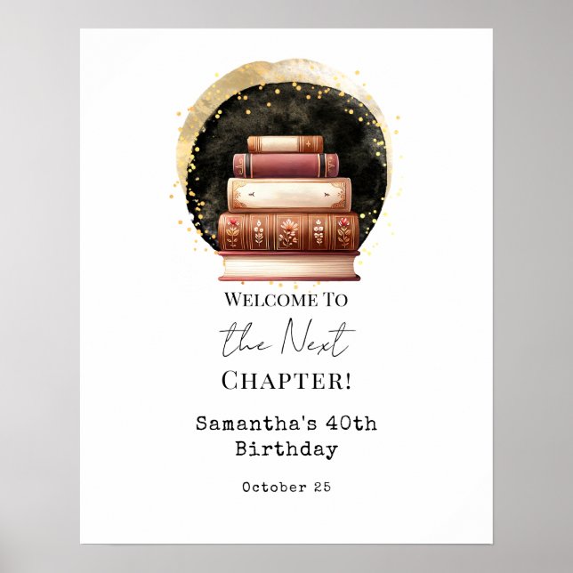 Next Chapter 40th Birthday Signature Poster (Front)