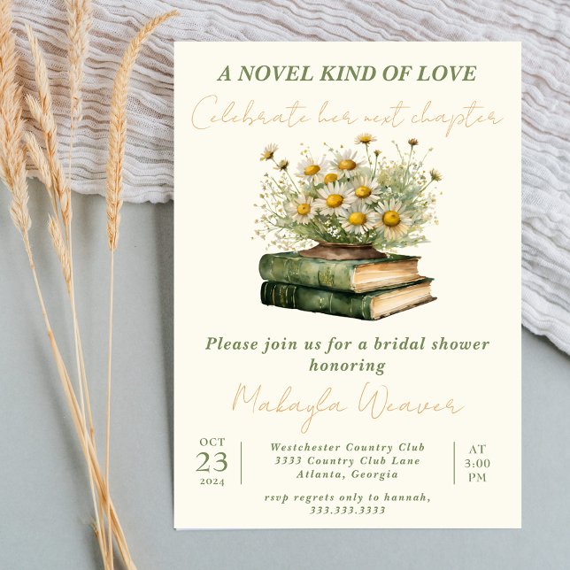 Next Chapter Boho Book Lover Floral bridal shower Invitation (Creator Uploaded)