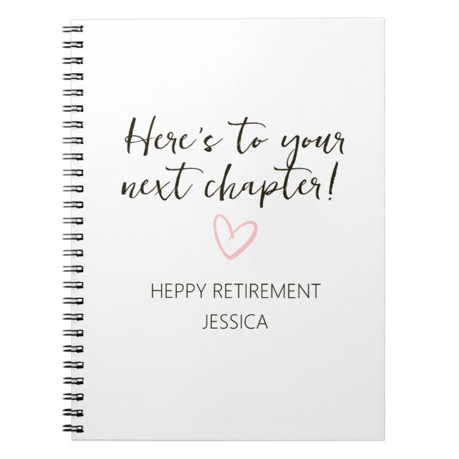 Next Chapter Personalised Retirement Gift Notebook (Front)