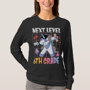 Next Level 6th Grade Unicorn Gamer Graduate Gaming T-Shirt