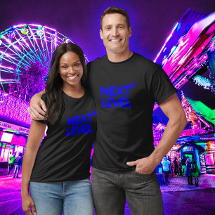 Next Level Blue Neon Black T-Shirt
