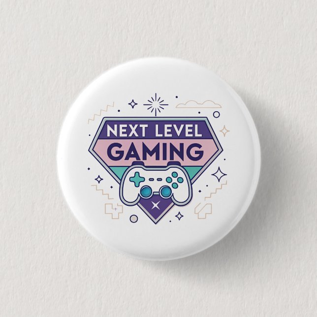 Next Level Gaming Retro Controller Pastel Gamer Tr 3 Cm Round Badge (Front)