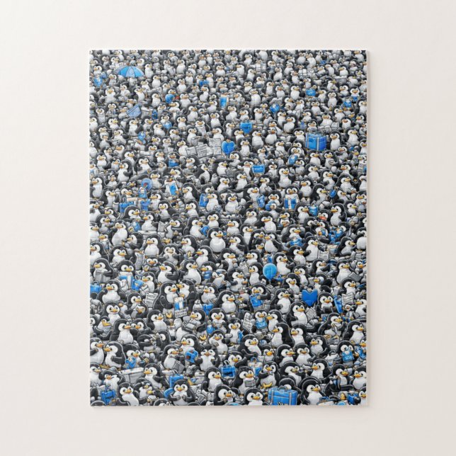 Next Level Penguin Chaos Jigsaw Puzzle (Vertical)