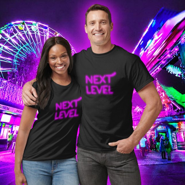 Next Level Pink Neon Black T-Shirt (Creator Uploaded)