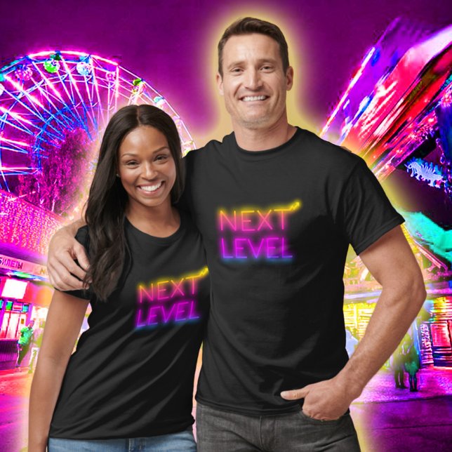 Next Level Tahiti Sunset Neon Black T-Shirt (Creator Uploaded)