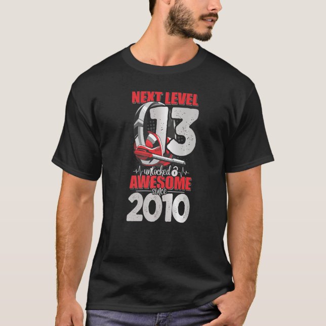 Next Level Unlocked 13 Year Old Boy 2010 Headset G T-Shirt (Front)