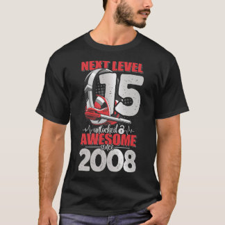 Next Level Unlocked 15 Year Old Boy 2008 Headset T-Shirt
