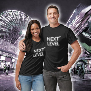 Next Level White Neon Black T-Shirt