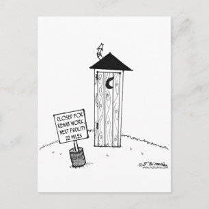 Next Outhouse 22 Miles            Outhouse Cartoon Postcard
