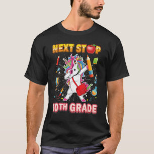 Next Stop 10th Grade Dabbing Unicorn Tenth Kid Tea T-Shirt