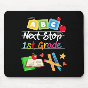 Next Stop 1st Grade Preschool Graduation 2024 Boy Mouse Pad