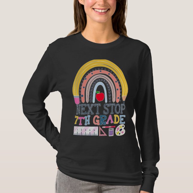 Next Stop 7th Grade Back To School T-Shirt (Front)