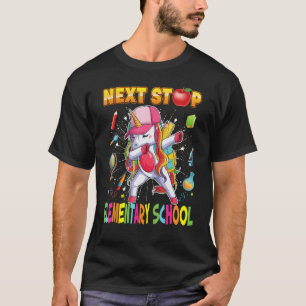 Next Stop Elementary School Dabbing Unicorn Teache T-Shirt
