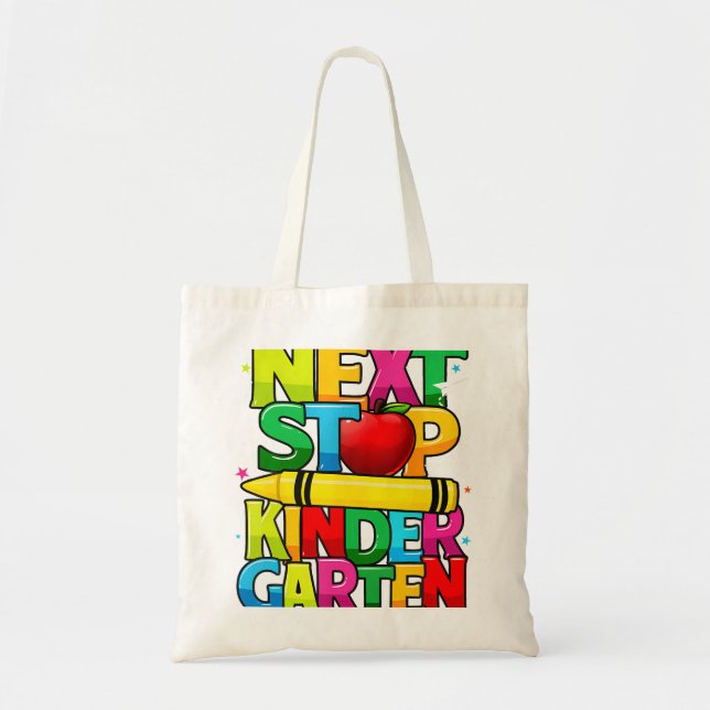 Next Stop Kindergarten Preschool Graduation 2023 B Tote Bag (Front)