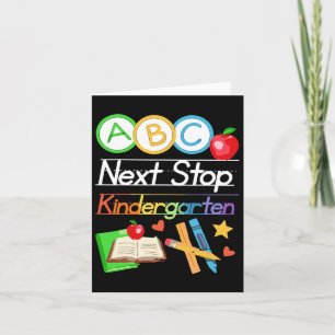 Next Stop Kindergarten Preschool Graduation 2025 B Card