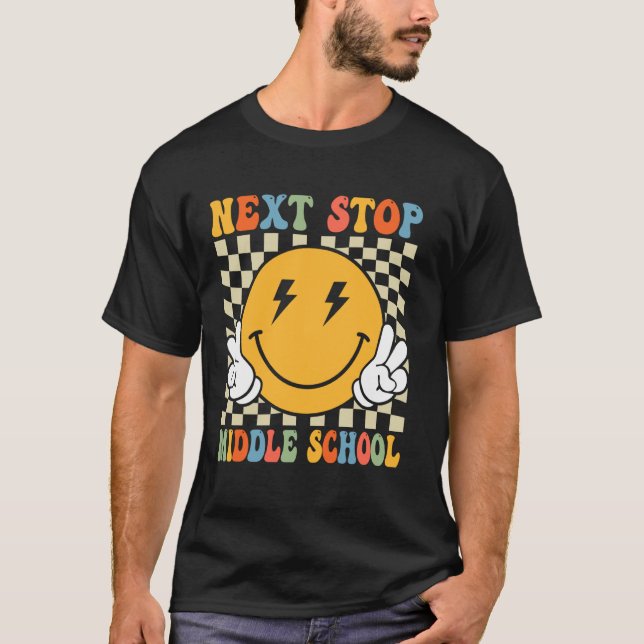 Next Stop Middle School Groovy Elementary School G T-Shirt (Front)