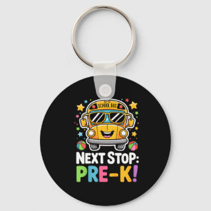 Next stop pre-k graduation school bus toddler boys key ring
