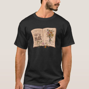 Next The Page Turning Vintage Book Wildflowers Rea T-Shirt