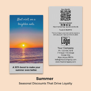 Next visit, on a brighter note. Thank You Summer Discount Card