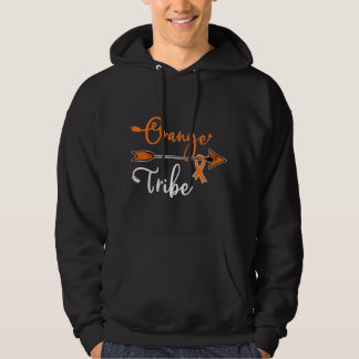 ney Leukemia Cancer Awareness Orange Ribbon Tribe Hoodie