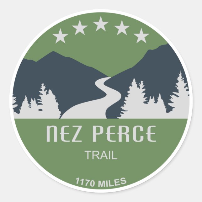 Nez Perce Trail Classic Round Sticker (Front)