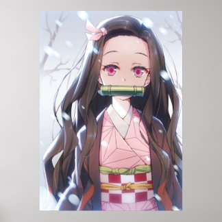 Nezuko Anime Kimetsu no Yaiba Poster