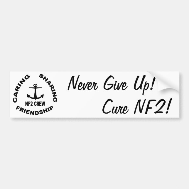 NF2Crew Bumper Sticker Logo in Black (Front)