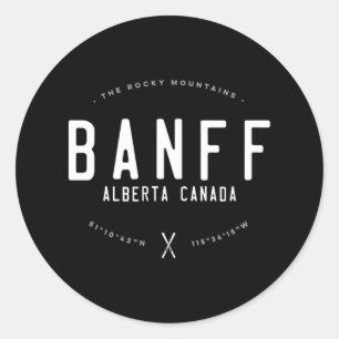 Nff Alberta Canada Graphic Distressed Vintage Ski Classic Round Sticker
