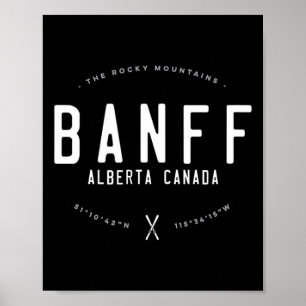 Nff Alberta Canada Graphic Distressed Vintage Ski Poster